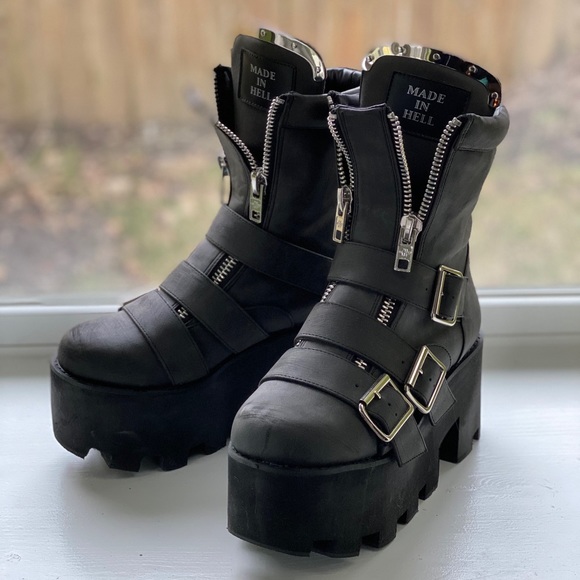 Dolls Kill Shoes - DollsKill Made in Hell Boots